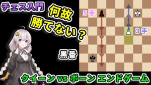【チェス入門】３１．クイーン対ポーン エンドゲーム – ポーンの競争の見極め方