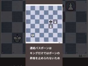 エンドゲームの基礎力を高める（ チェス ） #1  連結パスポーン #Shorts