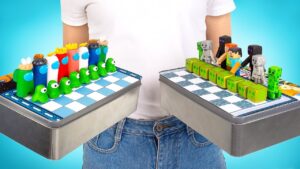 人気ゲームのキャラの形をしたクールなチェス