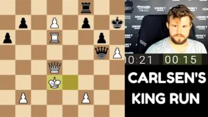 Carlsen’s longest King Run #chess #magnus #shorts