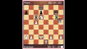 ⏩ Queen sac & win.(Everson vs Plum).Rook checkmate.Best easy chess shorts of all times.