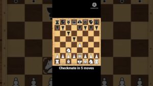 CHECKMATE IN 5 MOVE || knight power #shorts #chess