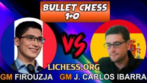 GM Alireza Firouzja vs GM Jose Carlos Ibarra | Bullet chess 1+0 | lichess.org