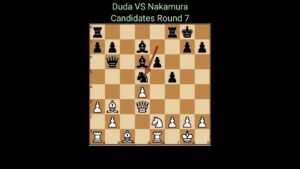 Jan Duda VS Hikaru Nakamura at Candidates Tournament 2022 Round 7 #shorts #chess #chessgame