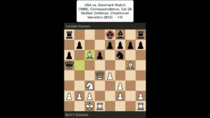 Shorts de ajedrez Bart F Gibbons vs Carsten Hansen #chess #shorts #chessshorts