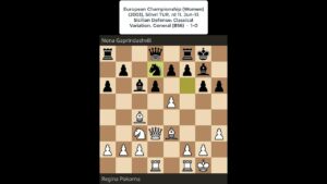 Shorts de ajedrez Regina Pokorna vs Nona Gaprindashvili #chess #shorts #chessshorts