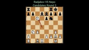 Teimour Radjabov VS Ian Nepomniachtchi at Candidates Tournament Round 3 #shorts #chess #chessrush