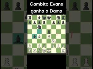 VEJA COMO GAMBITO EVANS GANHA A DAMA #Shorts #Xadrez #Chess #Ajedrez #evansgambit