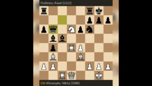 Chess at the Moscow Open Afanasyev, Nikita (2586) 1-0 Trofimov, Pavel (2222) #shorts #chess