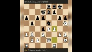 Chess at the Moscow Open Chigaev, Maxim (2631) – Onishchenko, Andrey (2044) #shorts #chess