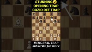 Cozio Defense Trap #chess #trap #fidecandidates #checkmate #puzzle #shorts #chesstactics