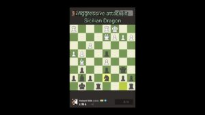 Great Attack in Sicilian Dragon Opening #shorts #chess #chessgame #chessrush #chesscom #chessopening