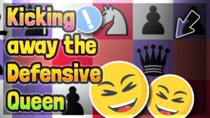 Kicking away the defensive Queen | Chess Shorts #chess #shorts