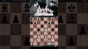 Mikhail Tal Vs Botvinnik || 1960 World Chess Championship || Round 2 || #chess #shorts