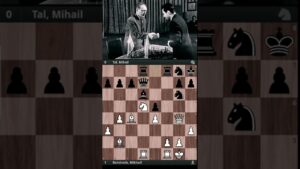 Mikhail Tal Vs Botvinnik || 1961 World Chess Championship || Round 3 || #chess #shorts