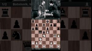 Mikhail Tal Vs Botvinnik || 1961 World Chess Championship || Round 6 || #chess #shorts