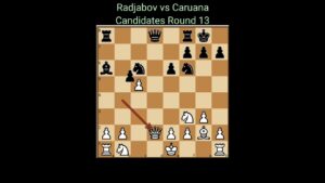 Teimour Radjabov VS Fabiano Caruana Candidates Tournament 2022 Round13 #shorts #chess#candidates2022