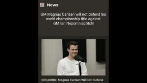 #chess #news #GM #Magnus will not defend his world championship title against #GM Nepomniachtchi