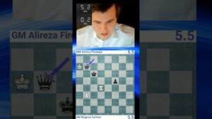 Magnus Carlsen Beats Alireza Firouzja  With 0.2 Sec. Left  #chess #shorts