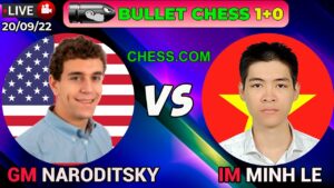 GM Daniel Naroditsky vs IM minh tuan le | BULLET CHESS 1+0 | Chesscom | 20/09/22