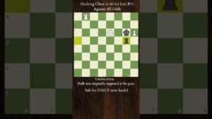 Hacking Chess in 60 (or less) #51 – Rook vs Rook and 2 Pawns Draw #shorts #chess #youtube #hacks #ez