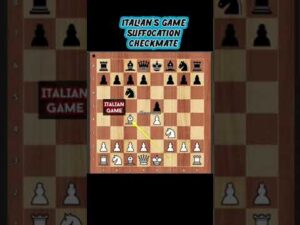 Italian’s Game Queen Sacrifice leads to Suffocation Checkmate #chess #checkmate #short