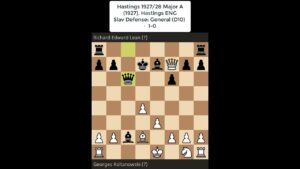 Shorts de ajedrez Georges Koltanowski vs Richard Edward Lean #chess #shorts #chessshorts
