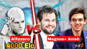 Alfazero Performed 4000 Elo Bongcloud Against Magnus +Anish Team | chess clips | Alphazero vs GM