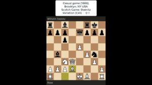 Shorts de ajedrez Rose vs Wilhelm Steinitz #chess #shorts #chessshorts