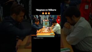 Magnus vs Hikaru, The beast play ✨✨✨ #magnuscarlsen #hikaru #shorts #viral #chess