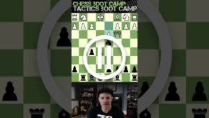 Stunning Pin Sac Fork Idea (Chess Tactics #shorts NF H #21)