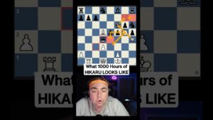 The head nod at the end 💀 #chess #checkmate #hikaru #chesscom #magnuscarlsen #gothamchess #tactics