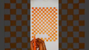 #shorts #satisfying art… #Orange and White chess