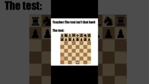 WHEN THE TEACHER THINKS THE TEST IS EASY! #chess #shorts #memes