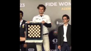 Magnus Carlsen  win Gold (FIDE chess wc 2023)#sports #chess #shorts #short #shortsfeed #shortsviral
