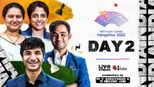 19th Asian Games Individual 2023 Day 2 | ft.Vidit, Arjun, Humpy, Harika | LIVE: IM Sara, Niklesh
