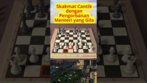 Skakmat Cantik dengan Pengorbanan Menteri yang Gila  !!! #chess