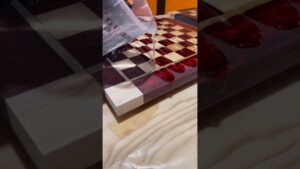Incredible Red Lava Maple Chess Board Build