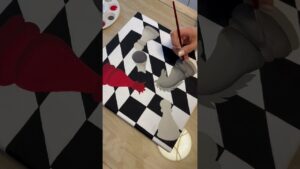 A Chess Board with A Twist Painting #shorts