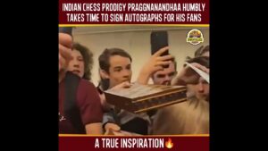 Indian Chess Prodigy Praggnanandhaa Humbly Takes Time To Sign Autographs For His Fans